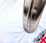 MOTORBIKE UNIVERSAL 5" FRONT RIBBED STEEL MUDGUARD 125MM X 810MM RAW STEEL