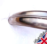MOTORBIKE UNIVERSAL 5" FRONT RIBBED STEEL MUDGUARD 125MM X 810MM RAW STEEL
