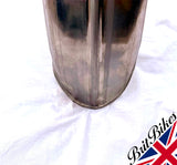 MOTORBIKE UNIVERSAL 5" FRONT RIBBED STEEL MUDGUARD 125MM X 810MM RAW STEEL