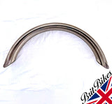 MOTORBIKE UNIVERSAL 5" FRONT RIBBED STEEL MUDGUARD 125MM X 810MM RAW STEEL