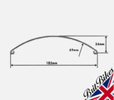 CLASSIC MOTORBIKE MUDGUARD 4" FRONT FLARED END ALLOY 19" WHEELS - UNPOLISHED