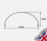 CLASSIC MOTORBIKE REAR MUDGUARD 6" FLARED END ALLOY TO FIT 18” & 19” WHEELS - UNPOLISHED