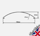 CLASSIC MOTORBIKE UNIVERSAL 4” WIDE FRONT UNIVERSAL BLADE RAW STEEL FINISH FOR 19" WHEEL