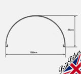 CLASSIC MOTORBIKE UNIVERSAL 5” WIDE REAR UNIVERSAL BLADE RAW STEEL FINISH 18” 19" WHEEL