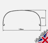 CLASSIC MOTORBIKE UNIVERSAL MUDGUARD 6” WIDE D REAR POLISHED S/STEEL 18” 19" WHEEL
