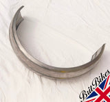 MOTORBIKE UNIVERSAL 6” REAR RIBBED STEEL MUDGUARD 144MM x 760MM RAW STEEL