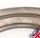 MOTORBIKE UNIVERSAL 6” REAR RIBBED STEEL MUDGUARD 144MM x 760MM RAW STEEL