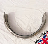 MOTORBIKE UNIVERSAL 6” REAR RIBBED STEEL MUDGUARD 144MM x 760MM RAW STEEL