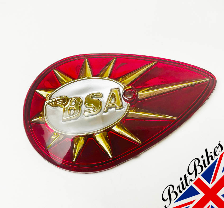 BSA BANTAM D7 C15 B40 A7 A10 A50 A65 PETROL FUEL TANK BADGES 40-8014 4 ...