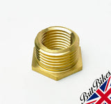 FUEL PETROL TAP ADAPTOR FOR 1/4" TO 3/8" - BSA NORTON TRIUMPH - MADE IN ENGLAND