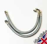 BSA B GROUP B31 B32 B34 ARMOURED OIL FEED PIPES OVER GEARBOX MADE IN UK 42-8422