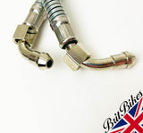 BSA B GROUP B31 B32 B34 ARMOURED OIL FEED PIPES OVER GEARBOX MADE IN UK 42-8422