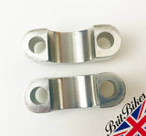 PAIR OF STAINLESS STEEL HANDLEBAR MOUNTING CLAMP BSA TRIUMPH 97-2655 65-5333