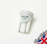 GENUINE LUCAS CLASSIC CAR MOTORCYCLE LED BULB 12V T10 WEDGE CAPLESS WARM WHITE