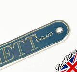 LYCETT 'MADE IN ENGLAND' BADGE FOR SEAT SADDLE BSA NORTON TRIUMPH AJS ARIEL