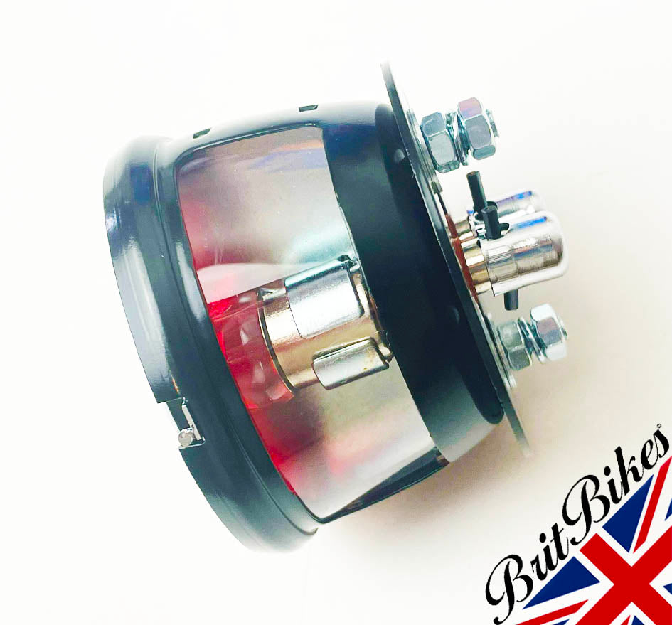 MILLER TYPE VINCENT VELOCETTE REAR STOP TAIL NUMBER PLATE LIGHT LAMP C ...