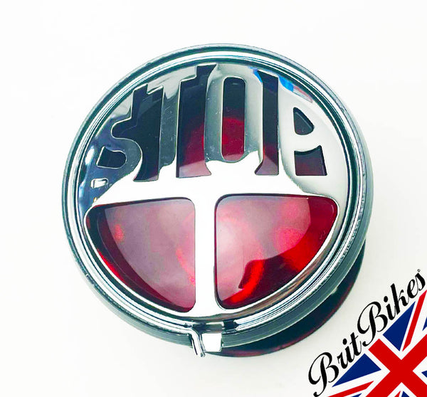 MILLER TYPE VINCENT VELOCETTE REAR STOP TAIL NUMBER PLATE LIGHT LAMP C ...