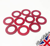 PACK 10 FIBRE WASHERS FOR 1/4" PETROL GAS FUEL TAP WASHER - BSA NORTON TRIUMPH