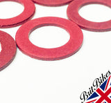 PACK 10 FIBRE WASHERS FOR 1/4" PETROL GAS FUEL TAP WASHER - BSA NORTON TRIUMPH