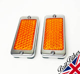 AMBER OIL COOLER REFLECTORS - TRIUMPH T150 T160 TRIDENT 19-1338 19-1119