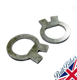 PAIR OF TRIUMPH T100 T120 TR6 CENTRE STAND LOCK WASHER MADE IN ENGLAND - 82-4484