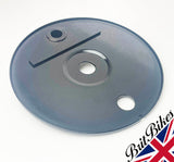 BSA GOLDSTAR REAR BRAKE BACKING PLATE - POWDER COATED GLOSS BLACK - 42-6030