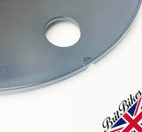 BSA GOLDSTAR REAR BRAKE BACKING PLATE - POWDER COATED GLOSS BLACK - 42-6030