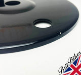 BSA GOLDSTAR REAR BRAKE BACKING PLATE - POWDER COATED GLOSS BLACK - 42-6030