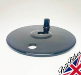 BSA GOLDSTAR REAR BRAKE BACKING PLATE - POWDER COATED GLOSS BLACK - 42-6030