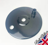 BSA GOLDSTAR REAR BRAKE BACKING PLATE - POWDER COATED GLOSS BLACK - 42-6030