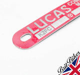 GENUINE LUCAS K2FC COMPETITION MAGNETO LABEL DECAL RED ANTI CLOCKWISE K2FCMGLA
