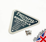 TIMING COVER TRIANGLE PATENT PLATE TRIUMPH BONNEVILLE - MADE IN UK 70-4016R