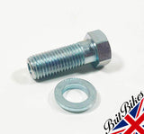BSA A AND B GROUP ROCKER SPINDLE OIL FEED BOLT - MADE IN ENGLAND - 65-0317