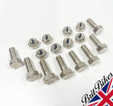 TRIUMPH 500 650 TWIN STAINLESS BOLT ON BRAKE DRUM FIXING KIT 21-2011 14-1202