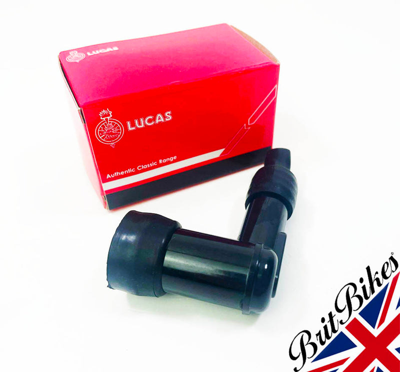 LUCAS BLACK SPARK PLUG CAP RESISTOR TYPE LB05F 142586 - BSA NORTON TRIUMPH
