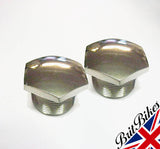 PAIR FORK STANCHION TOP NUTS BSA A B C Group C15 B31 A10 A65 M21 S/STEEL 65-5331