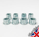 TRIUMPH T140 BONNEVILLE TR7 TIGER CYLINDER BASE NUT SET - 21-0692 21-2177