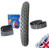 ORIGINAL TREAD CLASSIC MOTORCYCLE REAR TYRE TUBE RIM TAPE BSA TRIUMPH 3.50 X 19