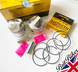PAIR OF PISTONS TRIUMPH T100 500CC MODELS ETC (68-74) 69MM +040 OVERSIZE - 18786