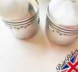 PAIR OF HEPOLITE PISTONS & RINGS TRIUMPH T100 500CC (1968-74) 69MM +020 18786