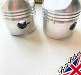 PAIR OF HEPOLITE PISTONS & RINGS TRIUMPH T100 500CC (1968-74) 69MM +020 18786