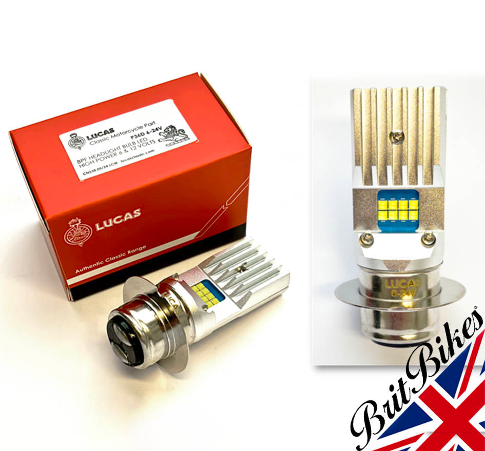 1PC White P36D LED British Pre Focus Motorbike Headlight Bulb Hi/Lo Beam DC6-24V - Foto 8