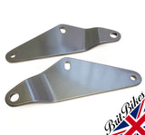 PAIR TRIUMPH T140 BONNEVILLE TR7 75-79 EXHAUST SILENCER BRACKET UK MADE 83-7021