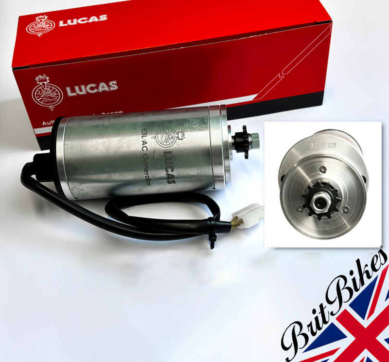LUCAS 12V BRUSHLESS REPLACEMENT AC GENERATOR MAGNETO DYNAMO BSA A7 C10 C11