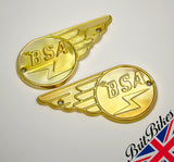 PAIR OF BSA A50 A65 SIDE PANEL BADGES 68-9235 68-9236