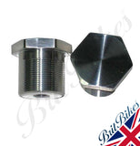 FORK STANCHION TOP NUTS PAIR FOR NORTON COMMANDO 750 850 - UK MADE - 06-0345