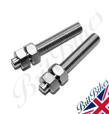 NORTON COMMANDO PRE MK3 REAR CHAIN ADJUSTER KIT HIGHLY POLISHED S/STEEL 06-0650