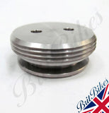 Norton Commando Brake Caliper Blanking Plug  High Polished Stainless Steel  Made in UK  OEM: 06-2185