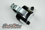 UNIVERSAL CHROME MOTORBIKE HORN DIP SWITCH 2 POSITION ON OFF KILL 7/8”