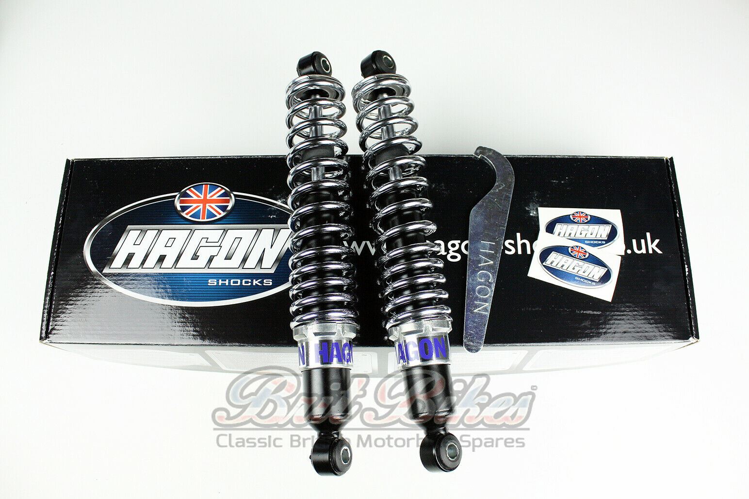 TRIUMPH HAGON REAR SHOCKS T140 TR7 BONNEVILLE TIGER - QUALITY MADE IN ...